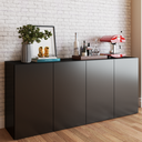 Ver imagem 1 de Balcão Buffet Sonhare 4 Portas Black - Mobilarte Móveis