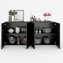 Ver imagem 5 de Balcão Buffet Sonhare 4 Portas Black - Mobilarte Móveis