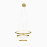 Lustre Pendente Nordecor Bean 2459 3 Módulos 83w Led Dourado Fosco Bivolt - 2