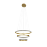 Lustre Pendente Nordecor Bean 2459 3 Módulos 83w Led Dourado Fosco Bivolt - 1