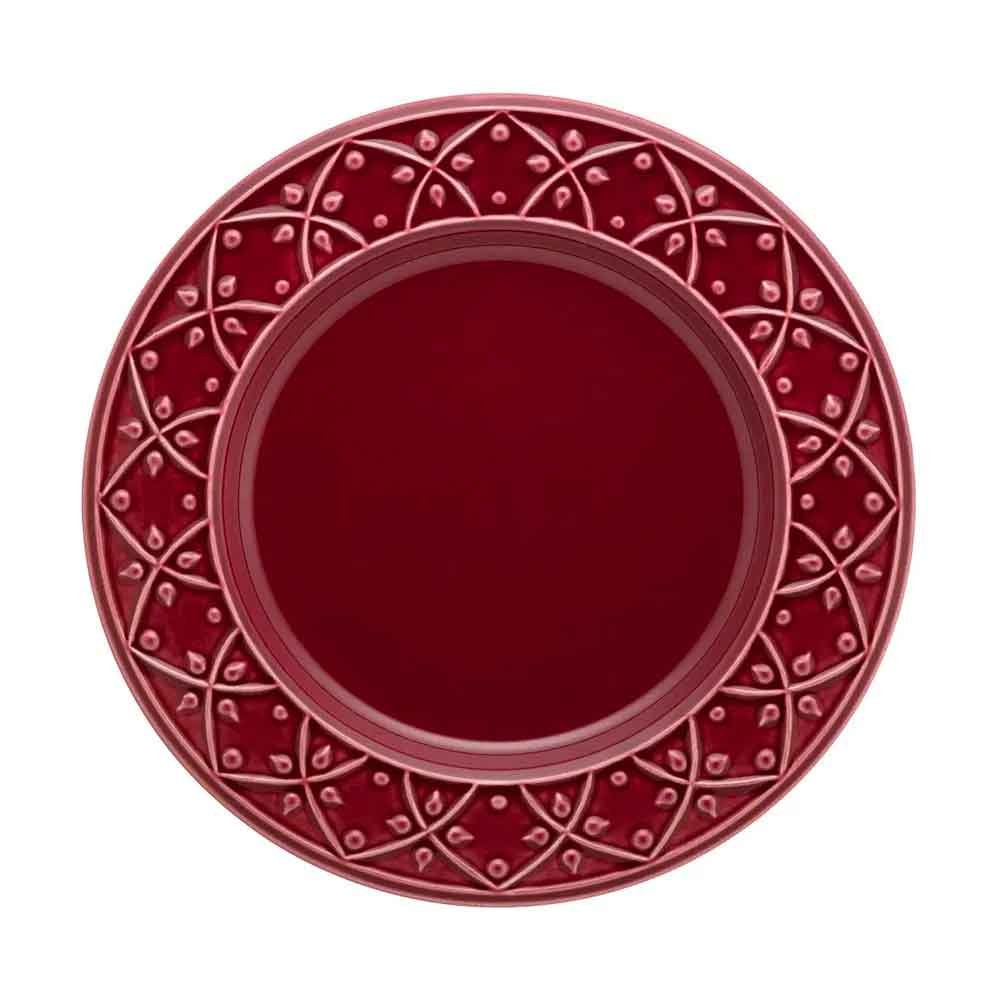 Pratos Rasos 26cm com Relevo Mendi Corvina 6 Peças Oxford Oxford Porcelanas - 1