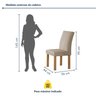 Conjunto Mesa Lorena 120cmx80cm com 4 Cadeiras Espanha Tampo Dakota Plus com Vidro - 10