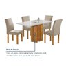Conjunto Mesa Lorena 120cmx80cm com 4 Cadeiras Espanha Tampo Dakota Plus com Vidro - 8