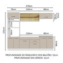 Ver imagem 4 de Armário de Cozinha Completa 270cm Branco/crema Agata Madesa 03