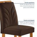 Ver imagem 6 de Conjunto Mesa Lorena 120cmx80cm com 4 Cadeiras Carolina Tampo Dakota Plus com Vidro