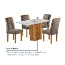 Ver mais imagens de Conjunto Mesa Lorena 120cmx80cm com 4 Cadeiras Carolina Tampo Dakota Plus com Vidro