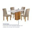 Ver mais imagens de Conjunto Mesa Lorena 120cmx80cm com 4 Cadeiras Carolina Tampo Dakota Plus com Vidro