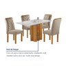 Conjunto Mesa Lorena 120cmx80cm com 4 Cadeiras Carolina Tampo Dakota Plus com Vidro - 8
