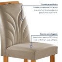 Ver imagem 6 de Conjunto Mesa Lorena 120cmx80cm com 4 Cadeiras Carolina Tampo Dakota Plus com Vidro