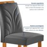 Conjunto Mesa Lorena 120cmx80cm com 4 Cadeiras Carolina Tampo Dakota Plus com Vidro - 6