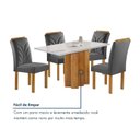 Ver mais imagens de Conjunto Mesa Lorena 120cmx80cm com 4 Cadeiras Carolina Tampo Dakota Plus com Vidro
