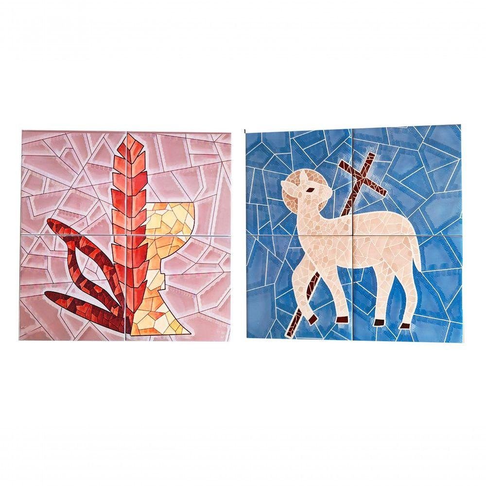 Mosaico Católico em Azulejos Decorativos para Igrejas e Capelas 40 X 40 Cm - 1