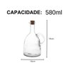 Garrafa Azeite com Tampa de Rolha 580ml Lyor - 5