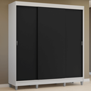 Ver imagem 1 de Guarda-Roupa Casal com Pés 3 Portas de Correr Reno Madesa