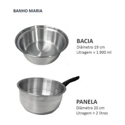 Panela Banho Maria Para Chocolate - 1,9 L - 2