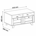 Ver imagem 6 de Mesa de Centro 2 Gavetas 91 Cm Mdf 4639 Carvalho Arly