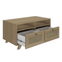 Ver imagem 3 de Mesa de Centro 2 Gavetas 91 Cm Mdf 4639 Carvalho Arly