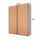 Ver imagem 4 de Guarda Roupa Veneto em MDF 183x230cm 2 Portas Cinza/Olmo 1001