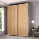 Ver imagem 1 de Guarda Roupa Veneto em MDF 183x230cm 2 Portas Cinza/Olmo 1001