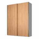 Ver imagem 2 de Guarda Roupa Veneto em MDF 183x230cm 2 Portas Cinza/Olmo 1001