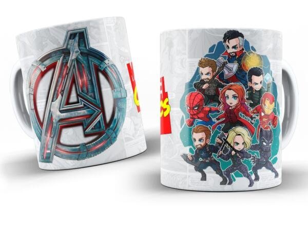 Caneca Vingadores Marvel Comics Em Alta Resolução 325Ml - 1