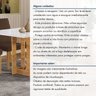 Conjunto Sala de Jantar 4 Lugares Quadrada 90x90 Tampo de Vidro/MDF Mesa Carolina e Cadeiras Espanha - 14