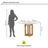 Conjunto Sala de Jantar 4 Lugares Quadrada 90x90 Tampo de Vidro/MDF Mesa Carolina e Cadeiras Espanha - 9