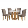 Conjunto Sala de Jantar 4 Lugares Quadrada 90x90 Tampo de Vidro/MDF Mesa Carolina e Cadeiras Espanha - 15