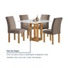Conjunto Sala de Jantar 4 Lugares Quadrada 90x90 Tampo de Vidro/MDF Mesa Carolina e Cadeiras Espanha - 8
