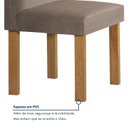 Ver imagem 7 de Conjunto Sala de Jantar 4 Lugares Quadrada 90x90 Tampo de Vidro/MDF Mesa Carolina e Cadeiras Espanha