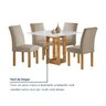 Conjunto Sala de Jantar 4 Lugares Quadrada 90x90 Tampo de Vidro/MDF Mesa Carolina e Cadeiras Espanha - 8