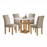 Conjunto Sala de Jantar 4 Lugares Quadrada 90x90 Tampo de Vidro/MDF Mesa Carolina e Cadeiras Espanha - 15