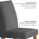 Ver imagem 6 de Conjunto Sala de Jantar 4 Lugares Quadrada 90x90 Tampo de Vidro/MDF Mesa Carolina e Cadeiras Espanha