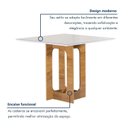 Ver imagem 3 de Conjunto Sala de Jantar 4 Lugares Quadrada 90x90 Tampo de Vidro/MDF Mesa Carolina e Cadeiras Espanha