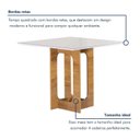 Ver imagem 4 de Conjunto Sala de Jantar 4 Lugares Quadrada 90x90 Tampo de Vidro/MDF Mesa Carolina e Cadeiras Espanha