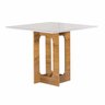 Conjunto Sala de Jantar 4 Lugares Quadrada 90x90 Tampo de Vidro/MDF Mesa Carolina e Cadeiras Espanha - 11