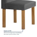 Ver imagem 7 de Conjunto Sala de Jantar 4 Lugares Quadrada 90x90 Tampo de Vidro/MDF Mesa Carolina e Cadeiras Espanha