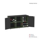 Ver imagem 6 de Armário Credenza 2 Portas Pivotante P25 Preto/Salvia