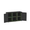 Ver imagem 5 de Armário Credenza 2 Portas Pivotante P25 Preto/Salvia