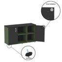 Ver mais imagens de Armário Credenza 2 Portas Pivotante P25 Preto/Salvia