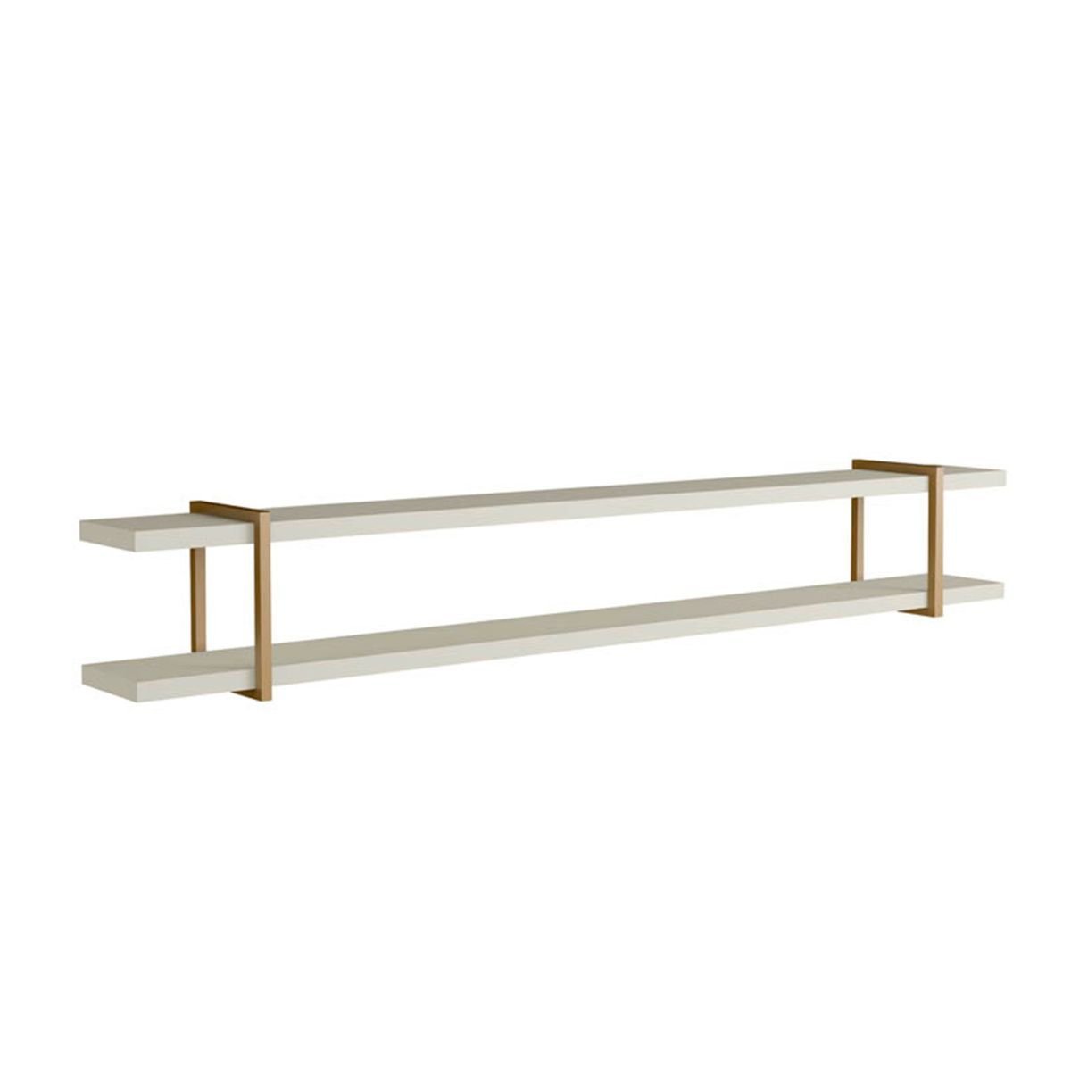 Conjunto Prateleiras Smart 260cm F932 Luna/dourado | MadeiraMadeira