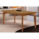 Ver imagem 1 de Mesa de Sala Jantar Londrina C/ Tampo Madeirado C/ Canto Curvo 120x80cm Naturale/naturale - Rufato