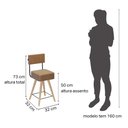 Ver imagem 7 de Kit 2 Cadeiras Barcelona 73cm Couríssimo Amarula - Salaone