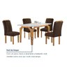 Conjunto Mesa Melina 120cmx90cm com 4 Cadeiras Carolina Tampo Smart Plus com Vidro - 8