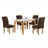 Conjunto Mesa Melina 120cmx90cm com 4 Cadeiras Carolina Tampo Smart Plus com Vidro - 15