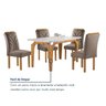 Conjunto Mesa Melina 120cmx90cm com 4 Cadeiras Carolina Tampo Smart Plus com Vidro - 8