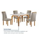 Ver mais imagens de Conjunto Mesa Melina 120cmx90cm com 4 Cadeiras Carolina Tampo Smart Plus com Vidro