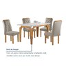 Conjunto Mesa Melina 120cmx90cm com 4 Cadeiras Carolina Tampo Smart Plus com Vidro - 8