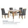 Conjunto Mesa Melina 120cmx90cm com 4 Cadeiras Carolina Tampo Smart Plus com Vidro - 8
