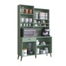 Armário de Cozinha Compacta 5 Portas Maya Casamia - Verde Bellagio e Snow - 4